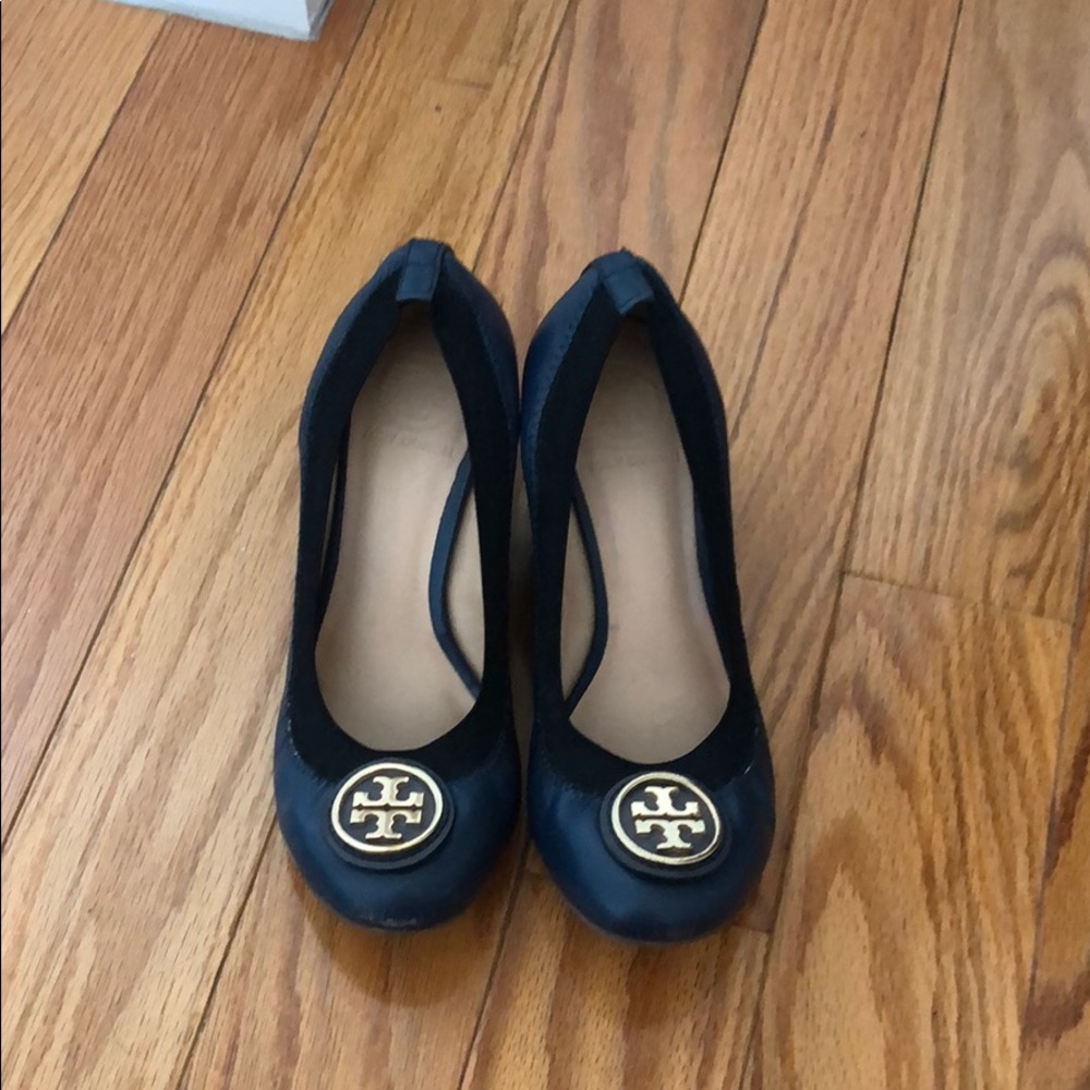Navy blue Tory Burch heels